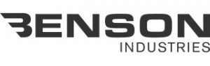 benson industries black logo with white background