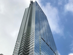 Wilshire Grande, LA, Benson Industries, Glass facade