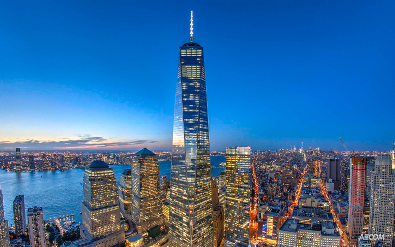 One World Trade Center, Benson Industries, NYC, New York, Sunset